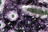 Tall Dark Purple Amethyst Cluster With Wood Base - Uruguay #178682-1